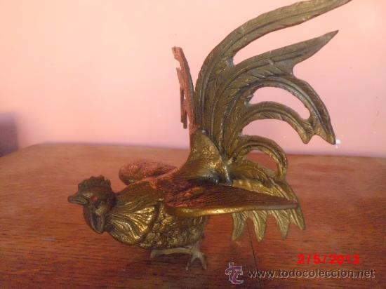 Arte: GALLO DE PELEA EN BRONCE - Foto 4