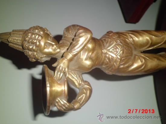 Arte: FIGURA DE BRONCE CON LA BASE EN MARMOL VERDE - Foto 3