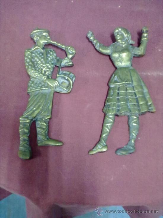 Arte: PAREJA VASCA BRONCE VINTAGE - Foto 1