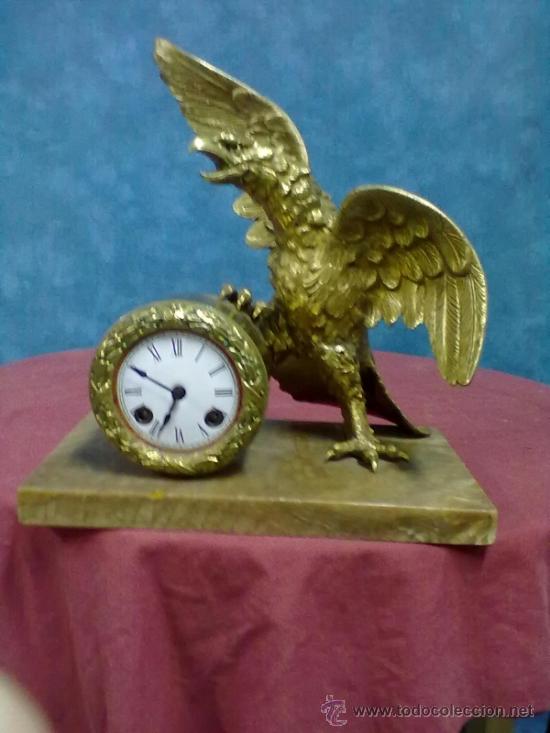 Arte: RELOJ AGUILA BRONCE VINTAGE