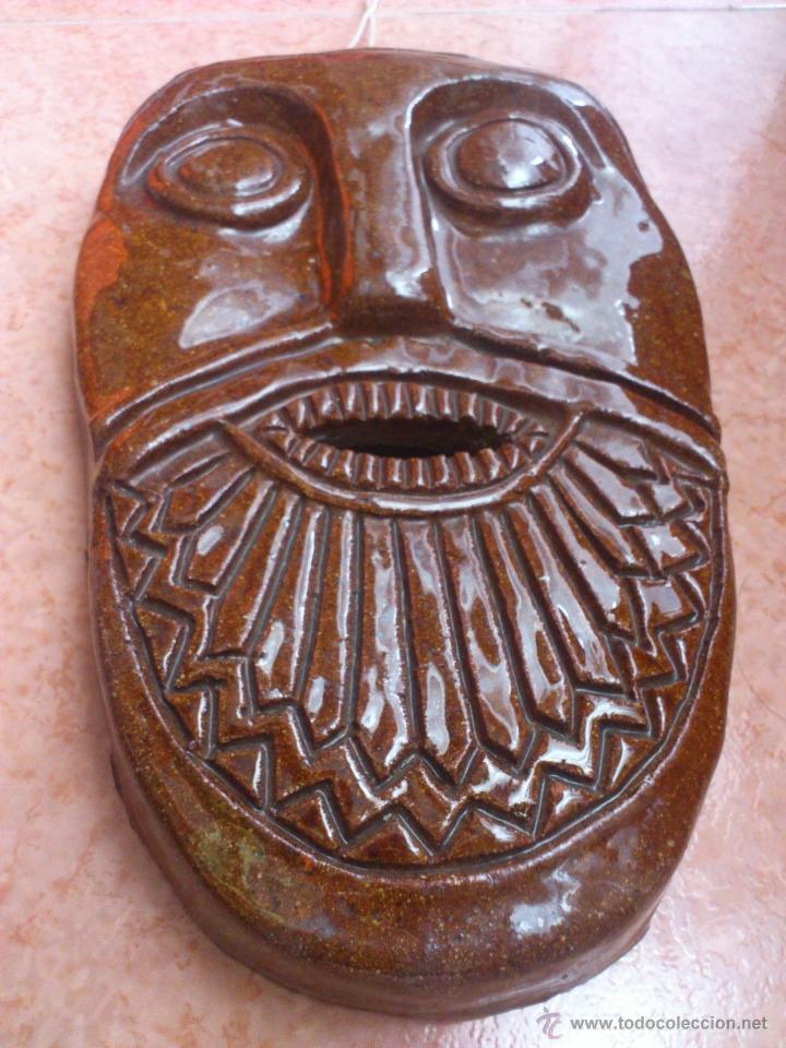 Arte: Mascara en terracota vidriada del artista APARICIO BUÑO, firmada en el reverso. - Foto 2 - 39422593