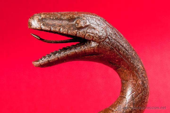 Arte: CABEZA DE SERPIENTE DE HIERRO FORJADO - Foto 3