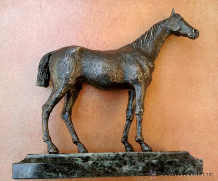 escultura española bronce caballo de carreras e - Compra venta en  todocoleccion
