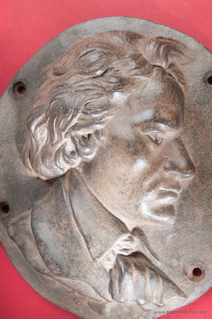 Arte: PLACA DE HIERRO FUNDIDO, BUSTO SE&Ntilde;OR - Foto 2