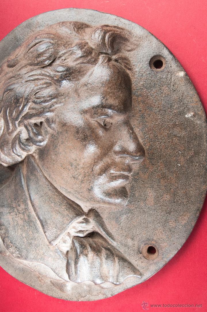 Arte: PLACA DE HIERRO FUNDIDO, BUSTO SE&Ntilde;OR - Foto 4