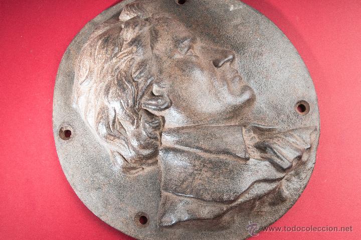 Arte: PLACA DE HIERRO FUNDIDO, BUSTO SE&Ntilde;OR - Foto 5