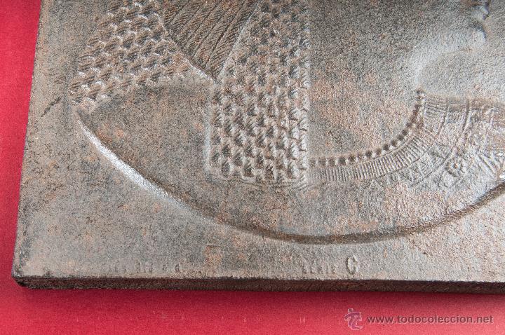 Arte: PLACA DE HIERRO FUNDIDO, BUSTO MUJER - Foto 4