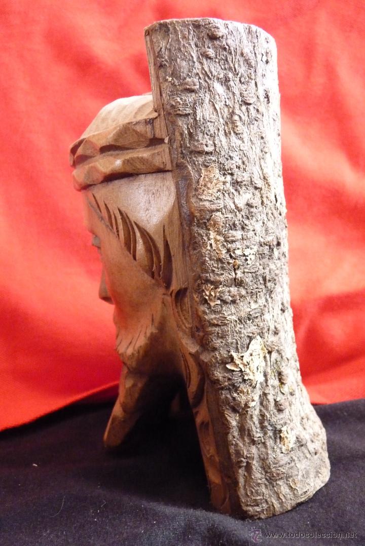 Arte: TALLA EN MADERA,  BUSTO, ROSTRO DE CRISTO - Foto 4