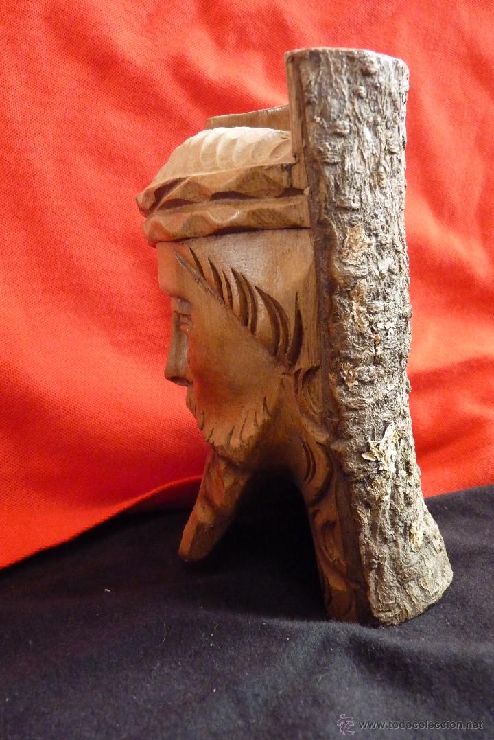 Arte: TALLA EN MADERA,  BUSTO, ROSTRO DE CRISTO - Foto 5