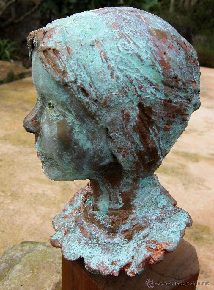 Arte: cabeza patina bronce - Foto 3