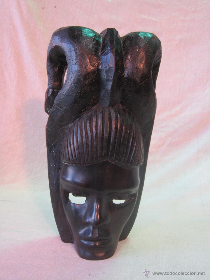 Arte: busto africano TALLA EN MADERA - Foto 6