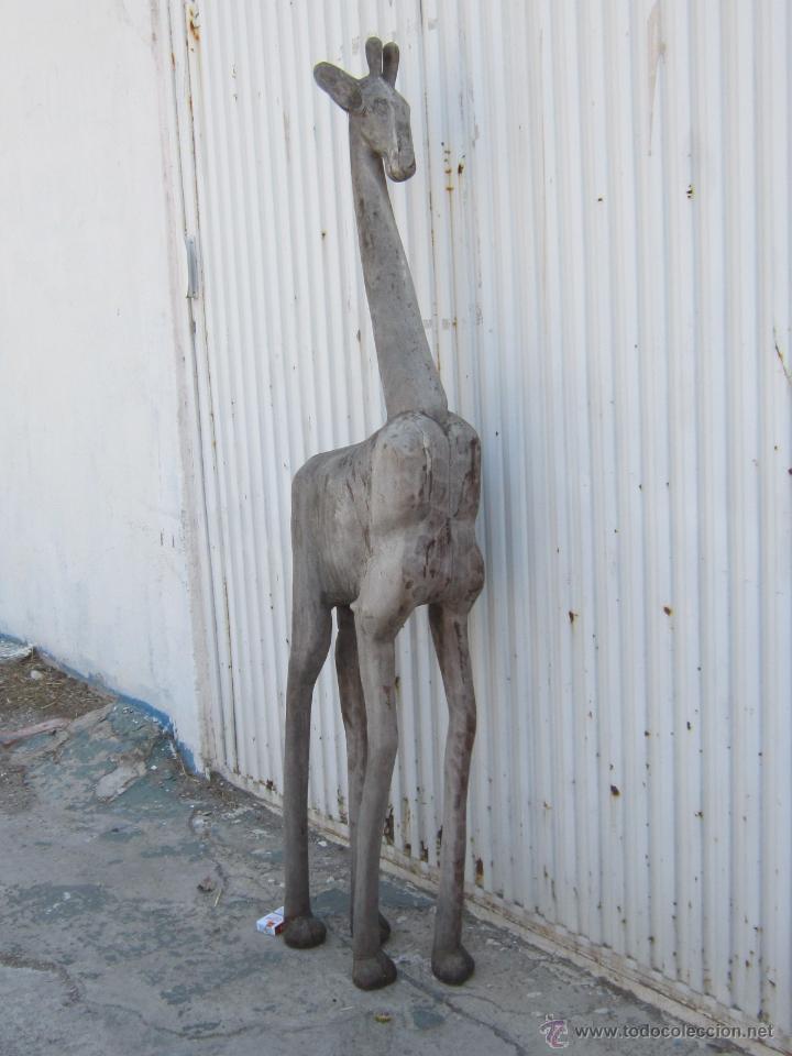 Arte: JIRAFA TALLADA EN MADERA - Foto 2