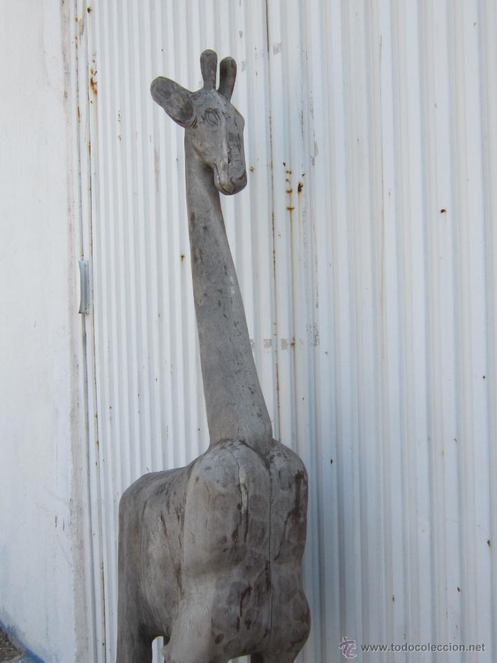 Arte: JIRAFA TALLADA EN MADERA - Foto 3