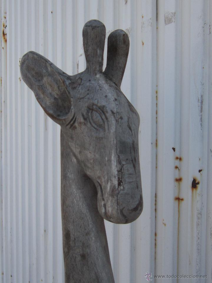 Arte: JIRAFA TALLADA EN MADERA - Foto 4