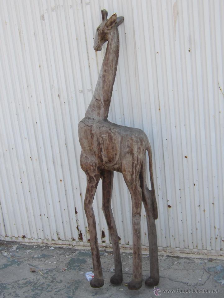Arte: JIRAFA TALLADA EN MADERA - Foto 11