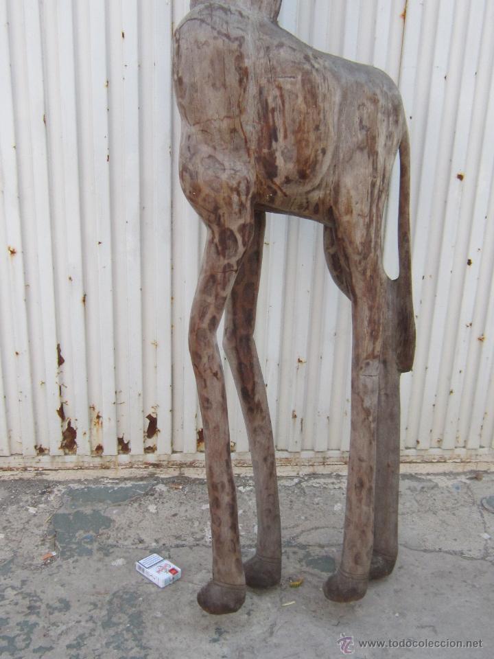 Arte: JIRAFA TALLADA EN MADERA - Foto 12