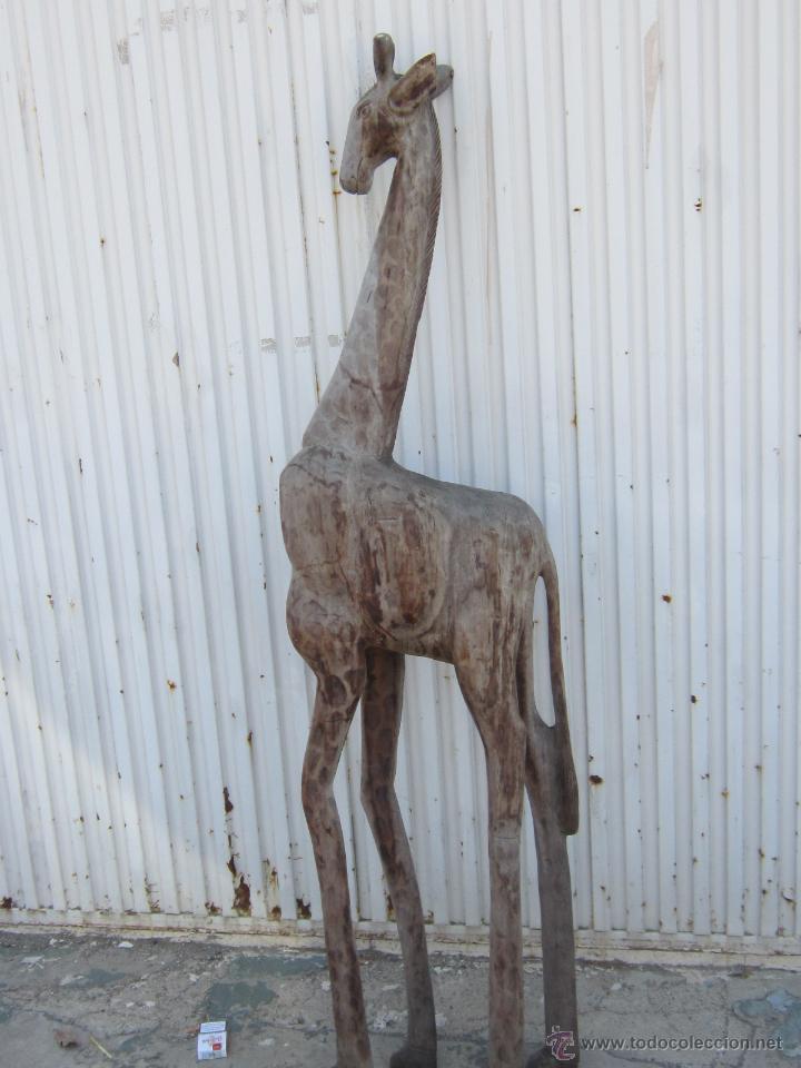 Arte: JIRAFA TALLADA EN MADERA - Foto 13