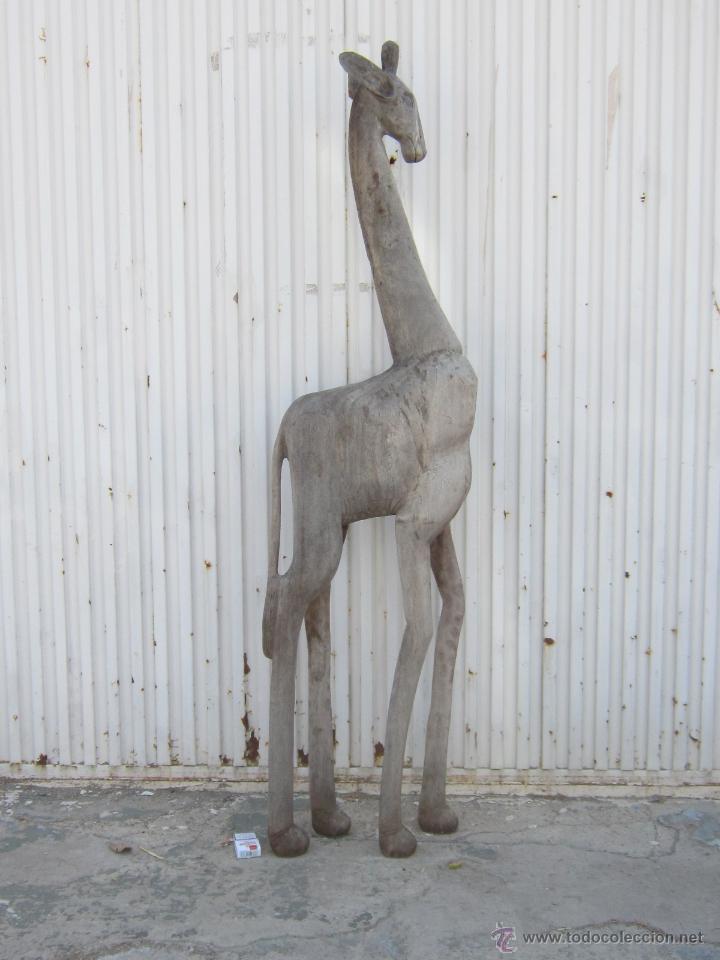 Arte: JIRAFA TALLADA EN MADERA - Foto 14