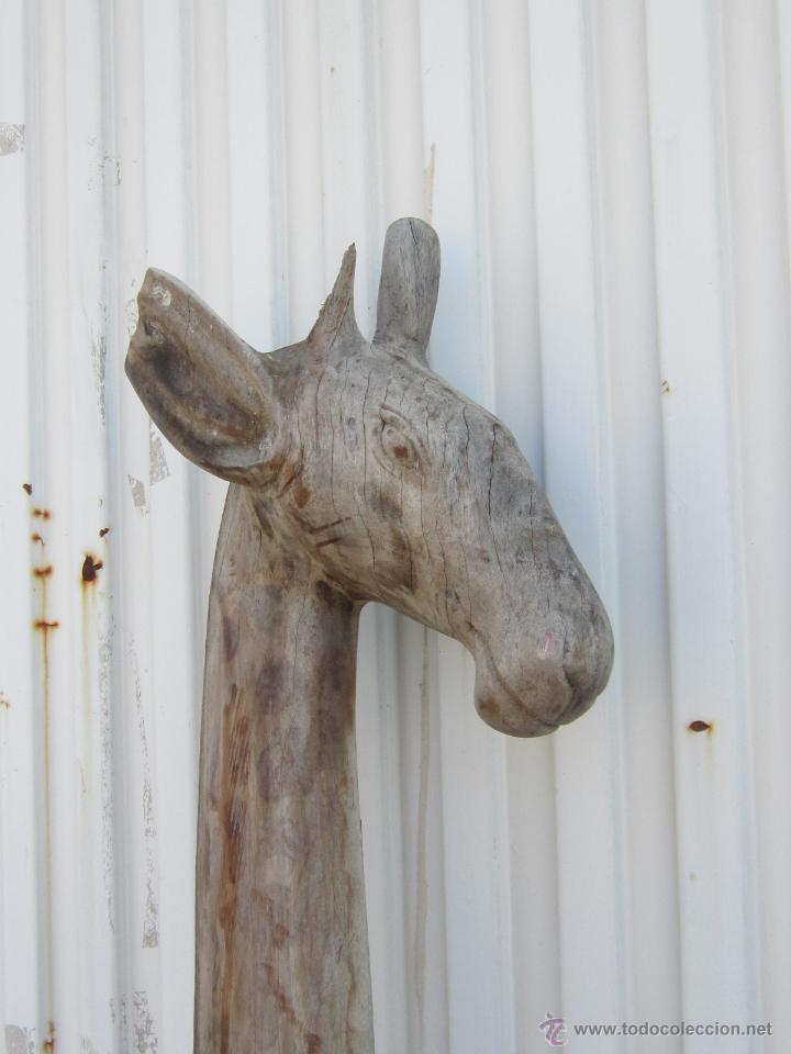 Arte: JIRAFA TALLADA EN MADERA - Foto 4
