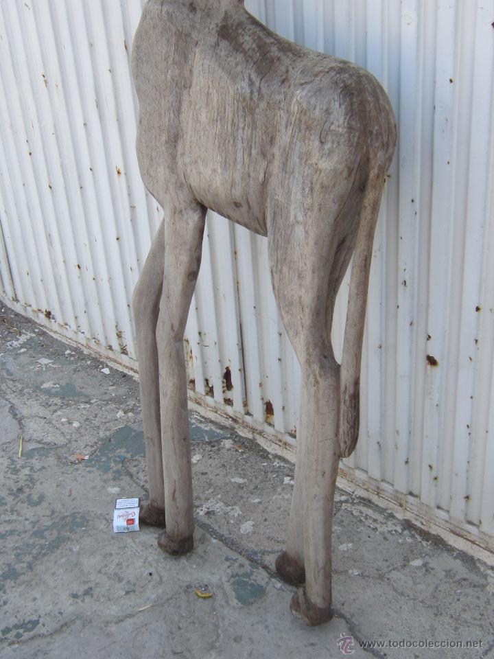 Arte: JIRAFA TALLADA EN MADERA - Foto 9
