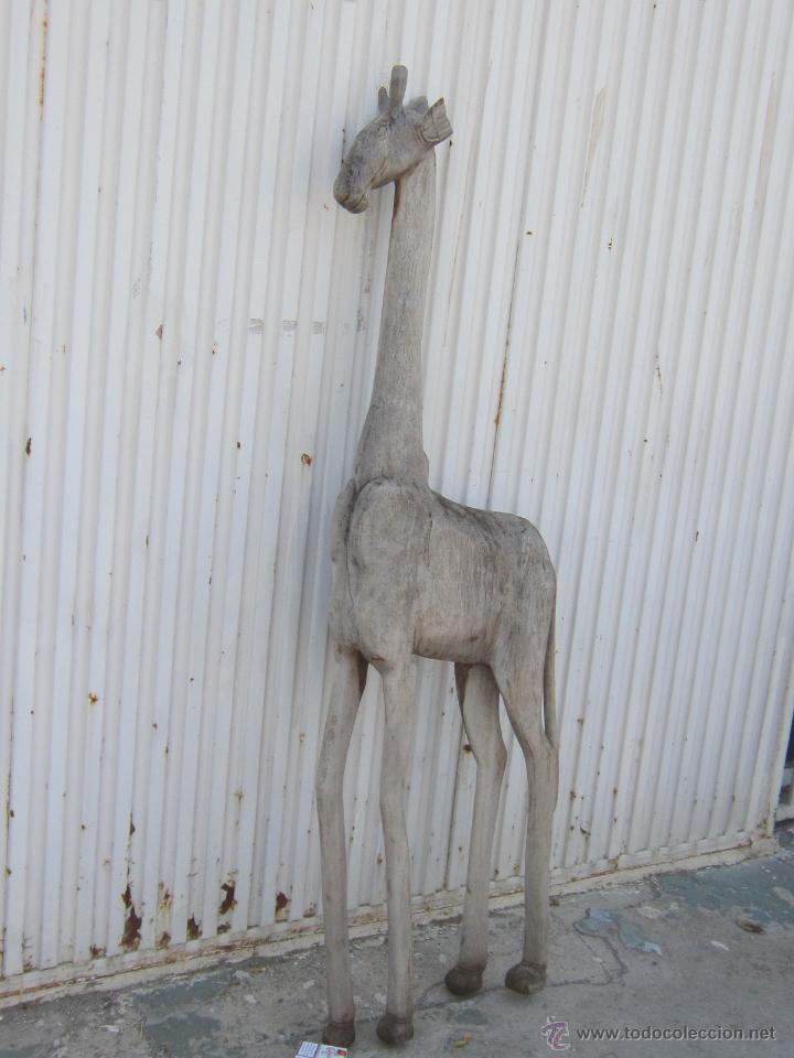 Arte: JIRAFA TALLADA EN MADERA - Foto 11