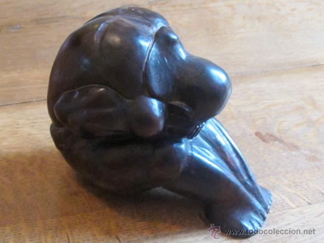 Arte: Sumo meditando. Talla en madera - Foto 2