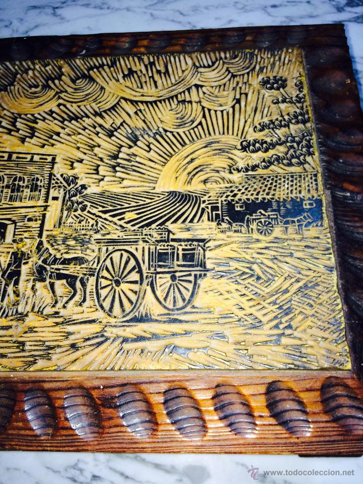 Arte: ANTIGUA CAJA DE MADERA - Foto 2