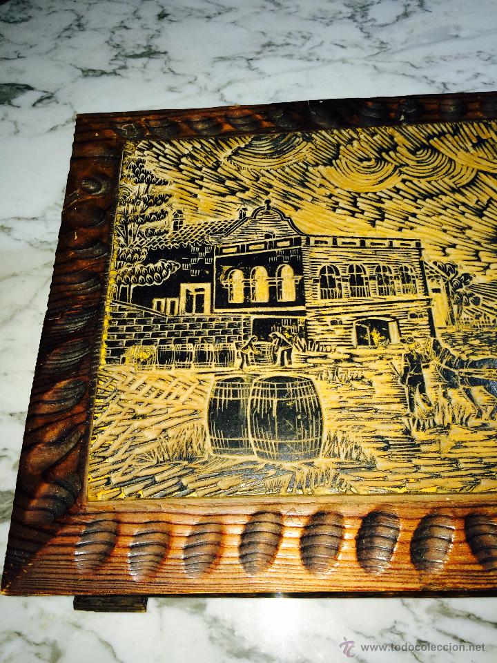 Arte: ANTIGUA CAJA DE MADERA - Foto 3