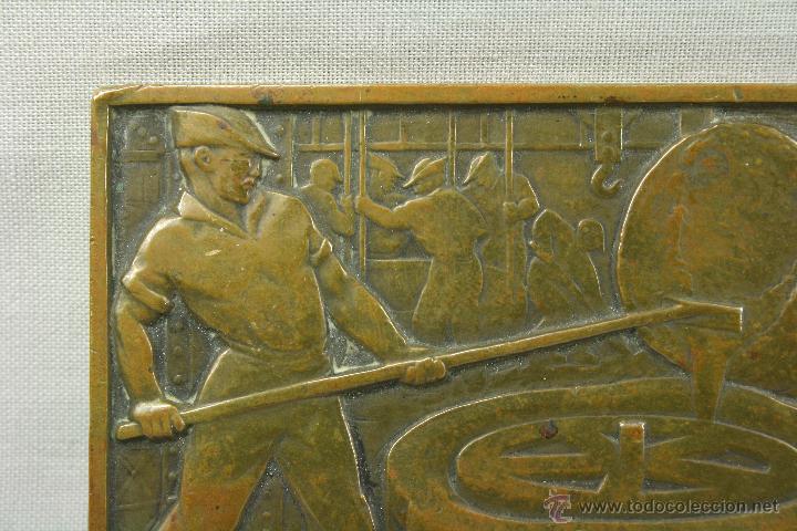 Arte: Placa de fundici&oacute;n. Bronce. 1933. - Foto 2