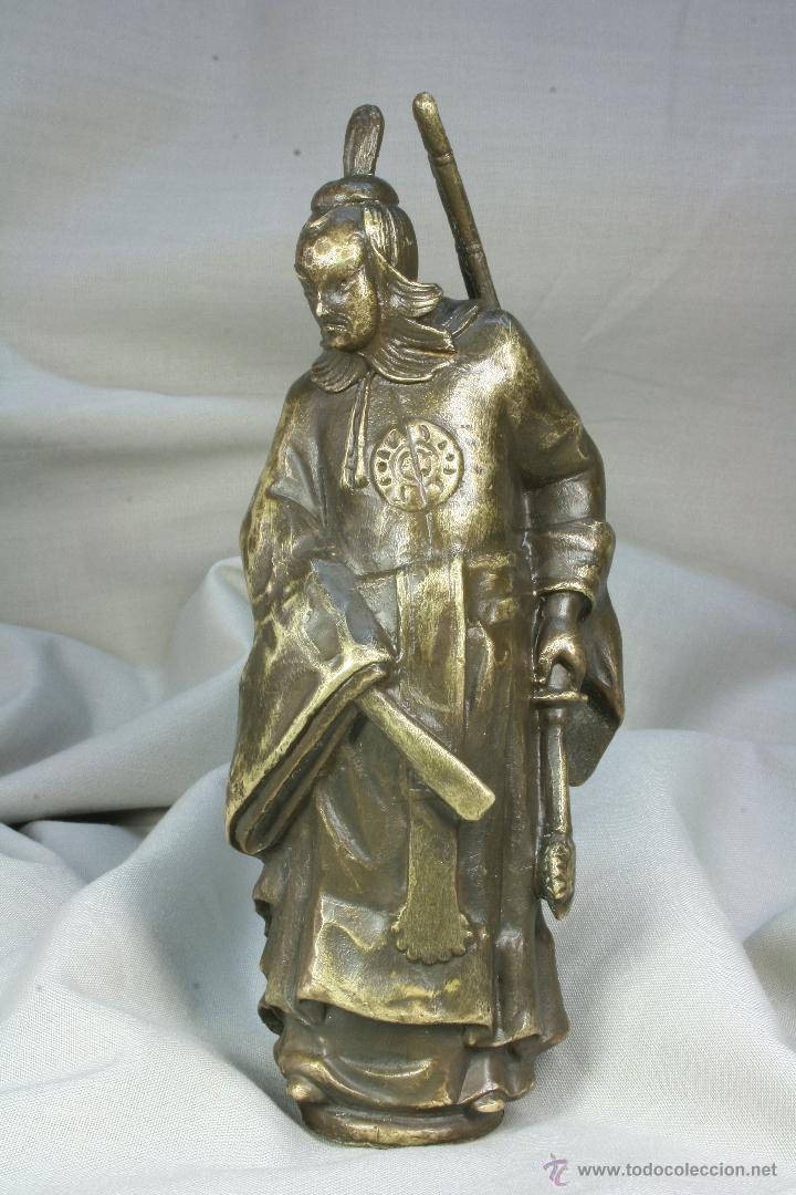 Arte: Samurai. Bronce. Japon&eacute;s. - Foto 1