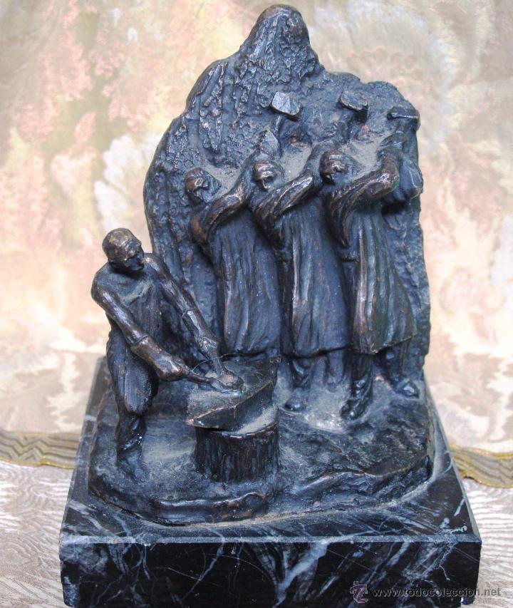Arte: ESCULTURA DE BRONCE. EL HERRERO. - Foto 7