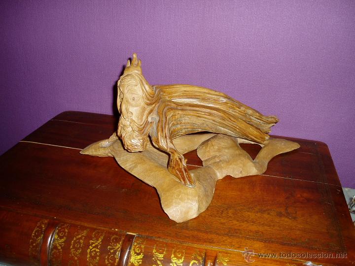 Arte: Neptuno Talla en Madera - Foto 2