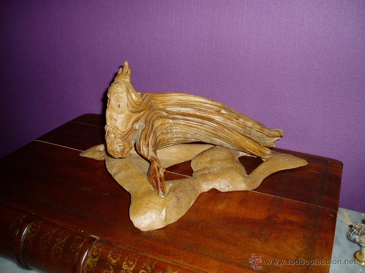 Arte: Neptuno Talla en Madera - Foto 3