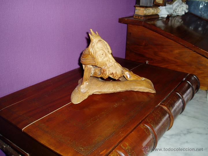Arte: Neptuno Talla en Madera - Foto 4