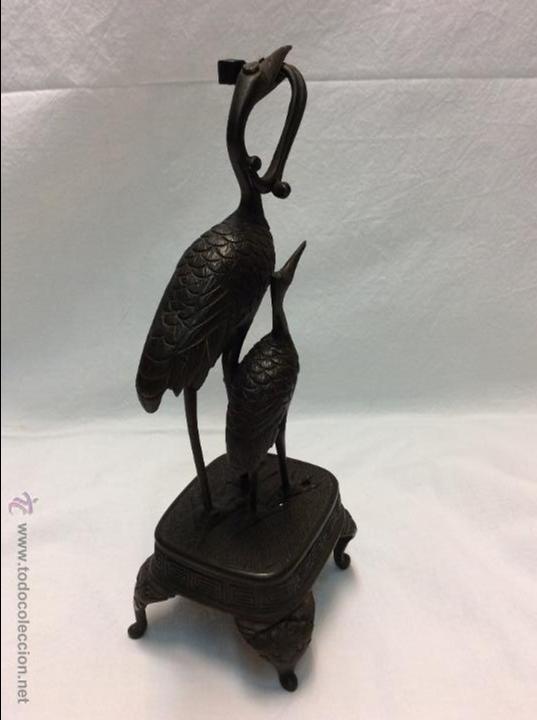 Arte: GRULLAS. BRONCE ORIENTAL. - Foto 1