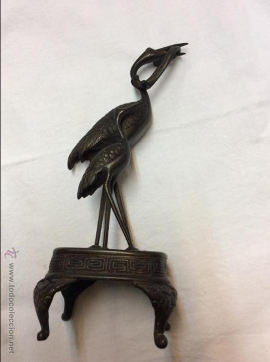 Arte: GRULLAS. BRONCE ORIENTAL. - Foto 2