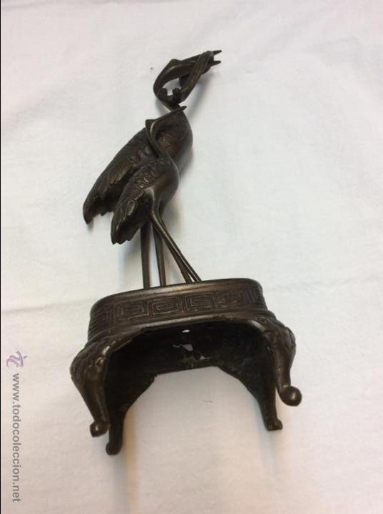 Arte: GRULLAS. BRONCE ORIENTAL. - Foto 3