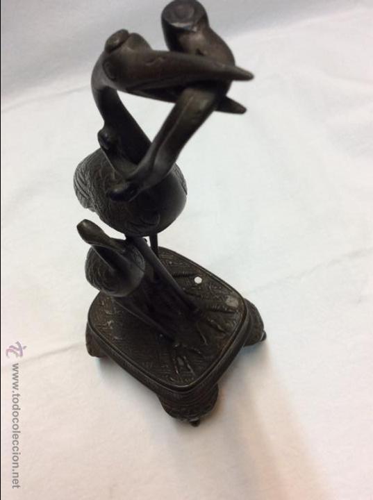 Arte: GRULLAS. BRONCE ORIENTAL. - Foto 4