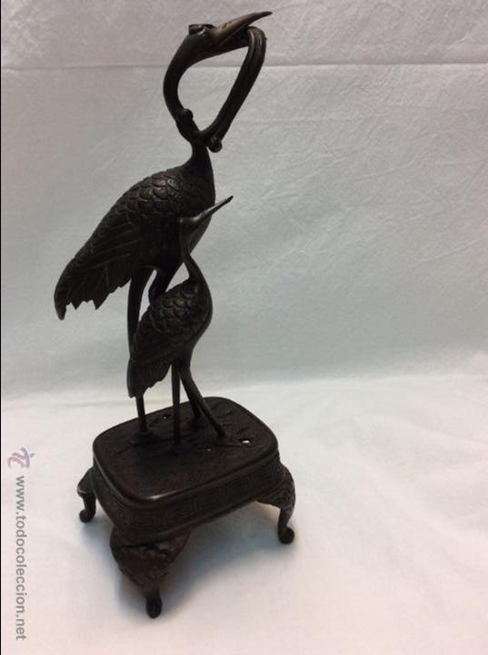 Arte: GRULLAS. BRONCE ORIENTAL. - Foto 6