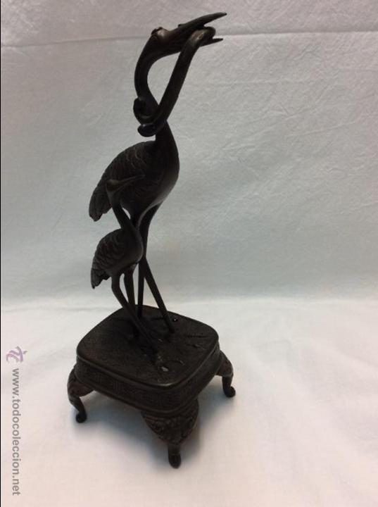 Arte: GRULLAS. BRONCE ORIENTAL. - Foto 8