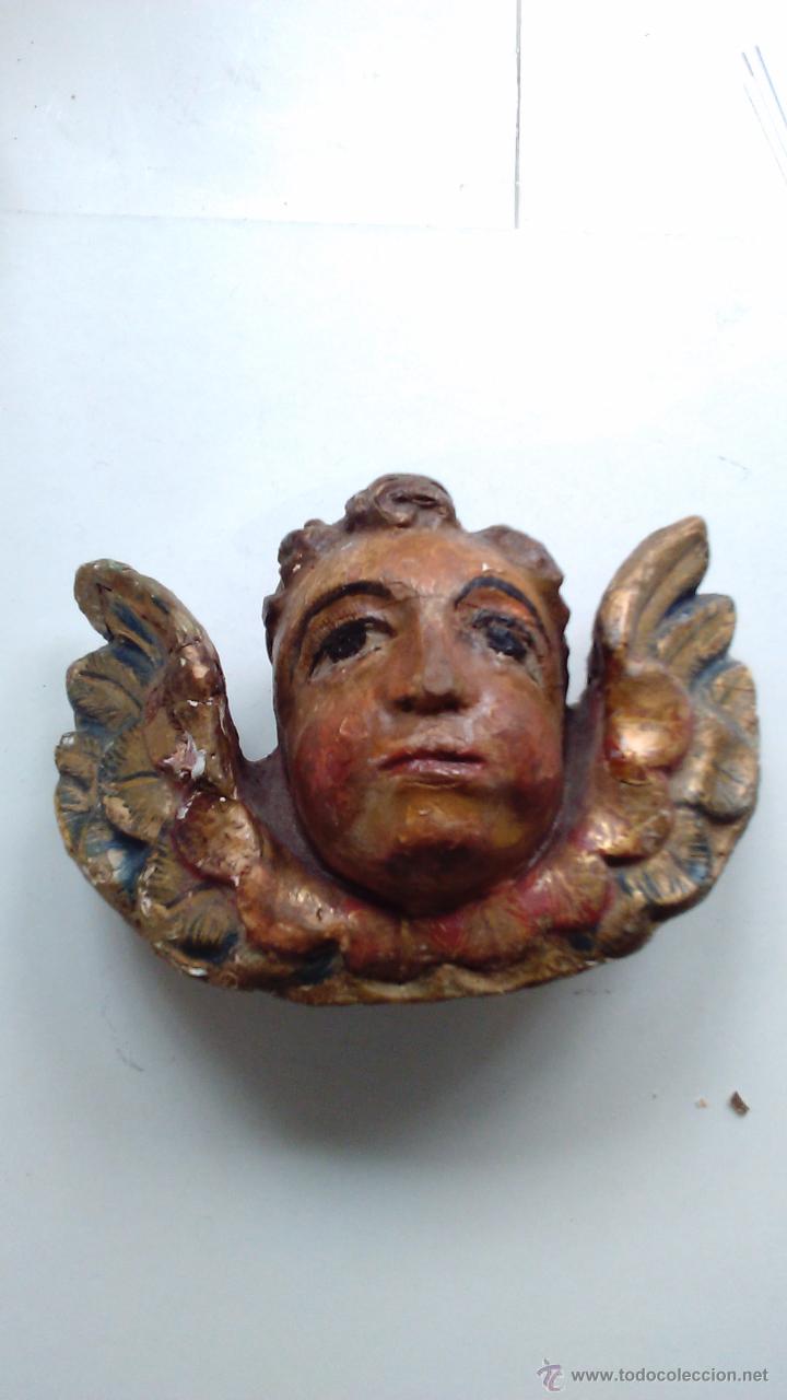 Arte: Angel de madera policromado - Foto 2