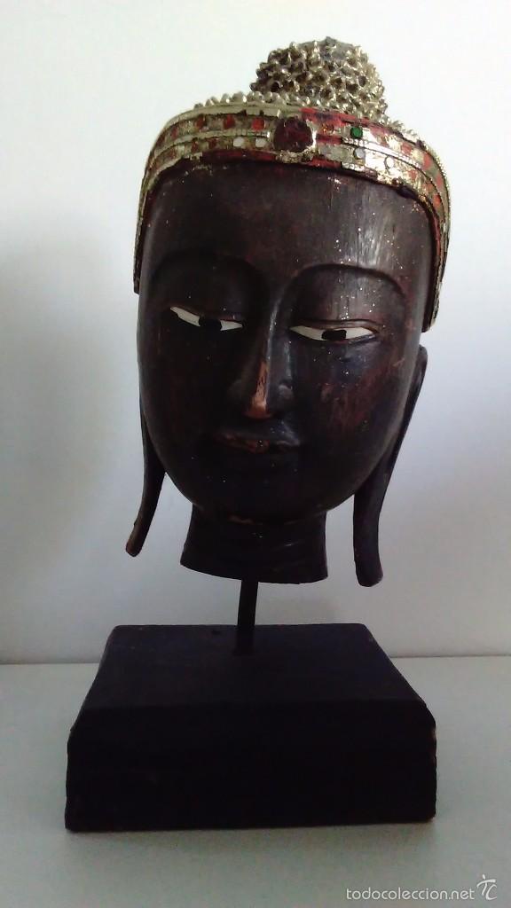 Arte: Cabeza de Buda antigua - Foto 1