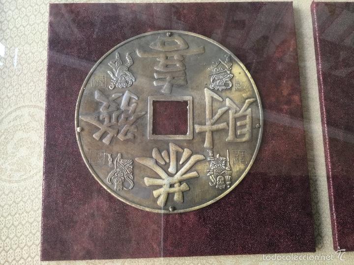 Arte: Cuadro monedas chinas de la fortuna - Foto 2