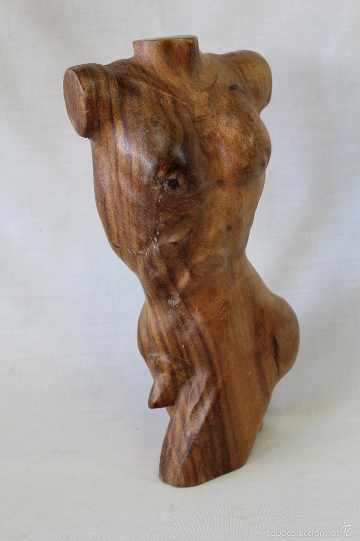 Arte: torso en madera tallada - Foto 2