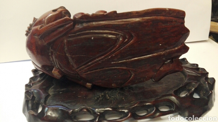 Arte: Buda de la suerte en madera de caoba - Foto 5
