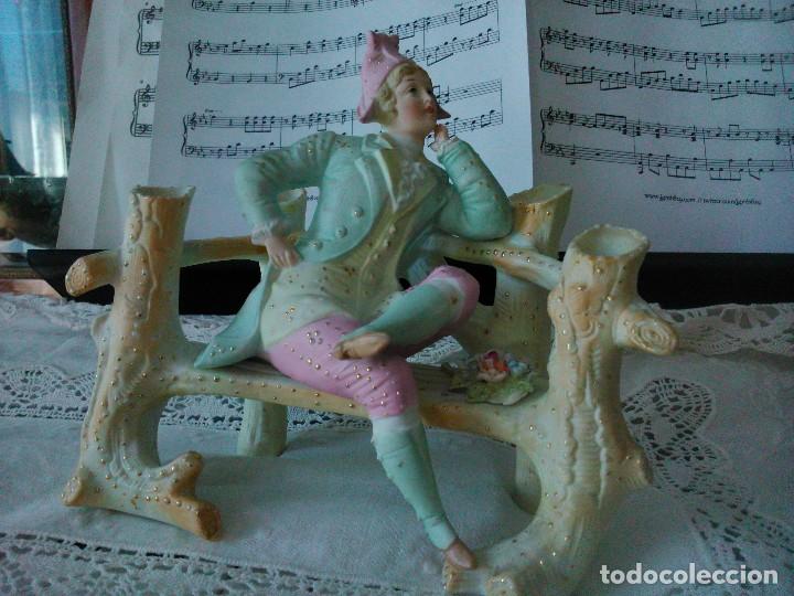 Arte: Biscuit caballero sentado - Foto 1