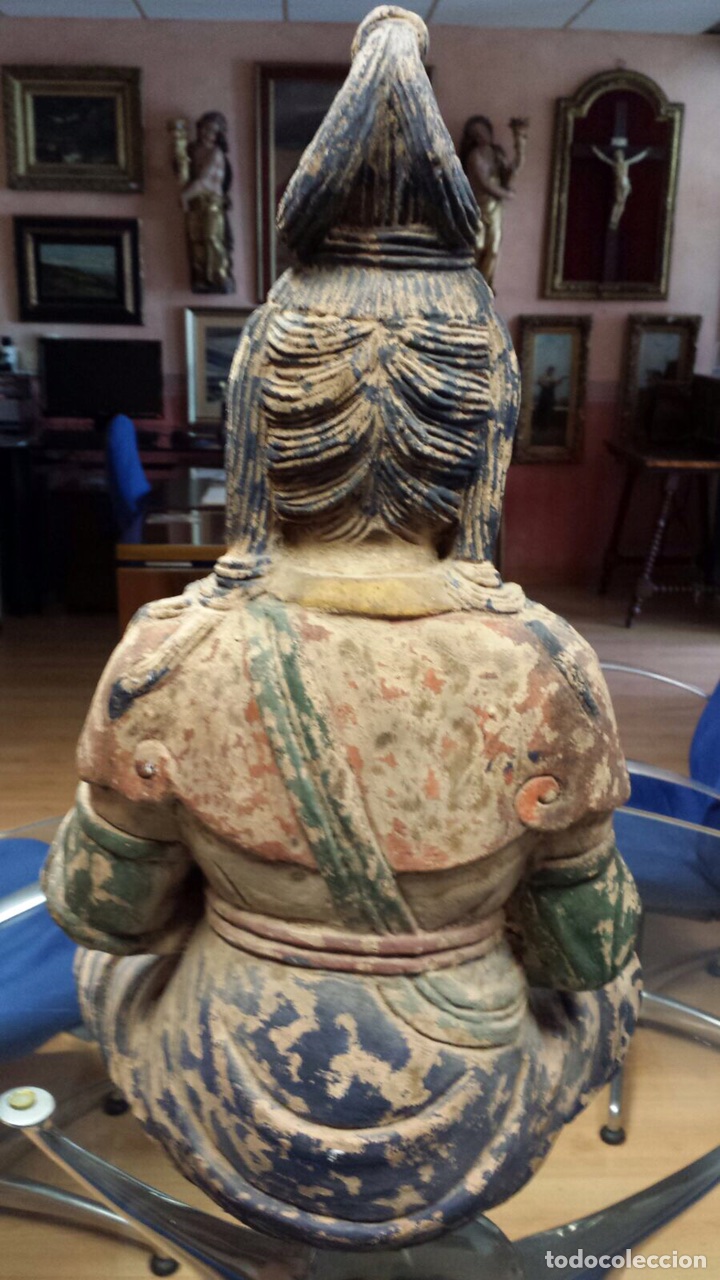 Arte: Talla de madera policromada BUDA - Foto 5