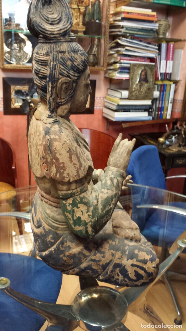 Arte: Talla de madera policromada BUDA - Foto 7