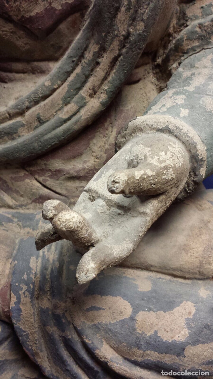 Arte: Talla de madera policromada BUDA - Foto 8
