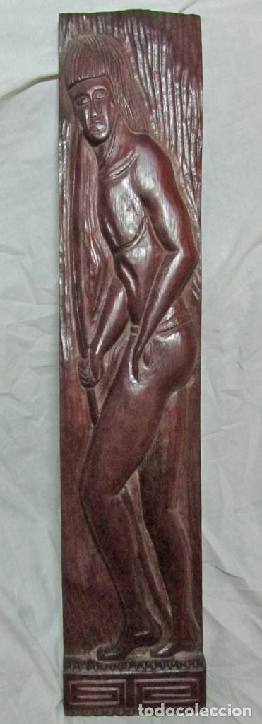 Arte: Relieve tallado en madera tabla - Foto 3